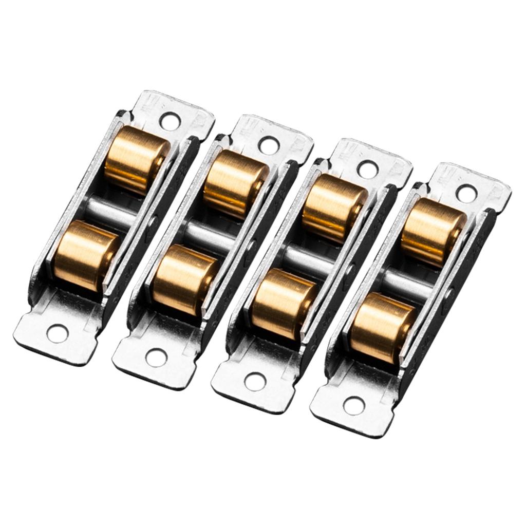 4pcs Heavy Duty Metal Window Roller Wheels Universal Sliding Axles Window Pulley Rollers Upgrades Use for Smooth Operate