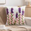 Flower Pillow Cover Towel Embroidered Sofa Throw Pillow Cover Decorative Square Cushion Case for Sofa Bedroom 45x45 Pillowcase