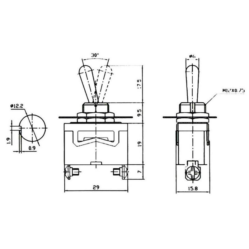 Spst 2Pin Heavy Duty 20A 125V On/Off Rocker Toggle Switch Waterproof Boot