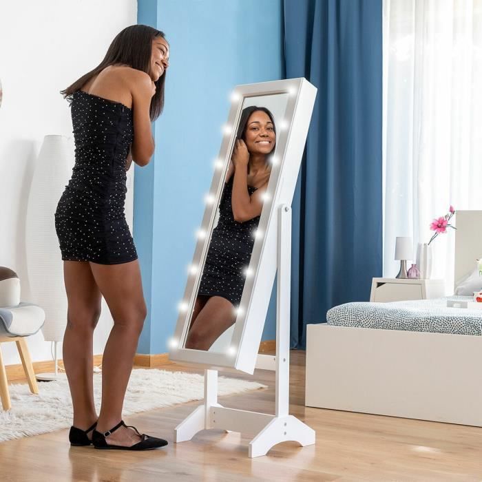 Jewelry Cabinet - InnovaGoods - Standing Mirror - LED - Modern Design - 2-in-1 Multifunction