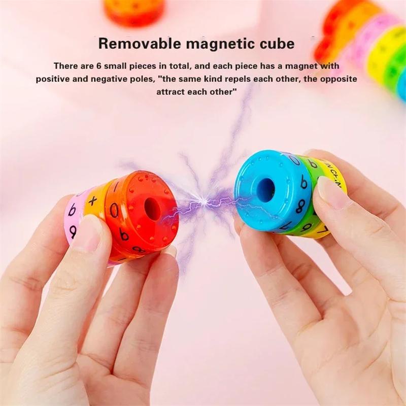 Manyetik Matematik Dijital Öğrenme Eğitici Oyuncaklar Sihirli Zeka Aritmetik Matematik Puzzle Küpü Çocuklar İçin Hediye