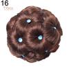 BEAUTY-WIG 9 Flowers Synthetic Bun Hair Extension Elastic Bridal Donut Chignon