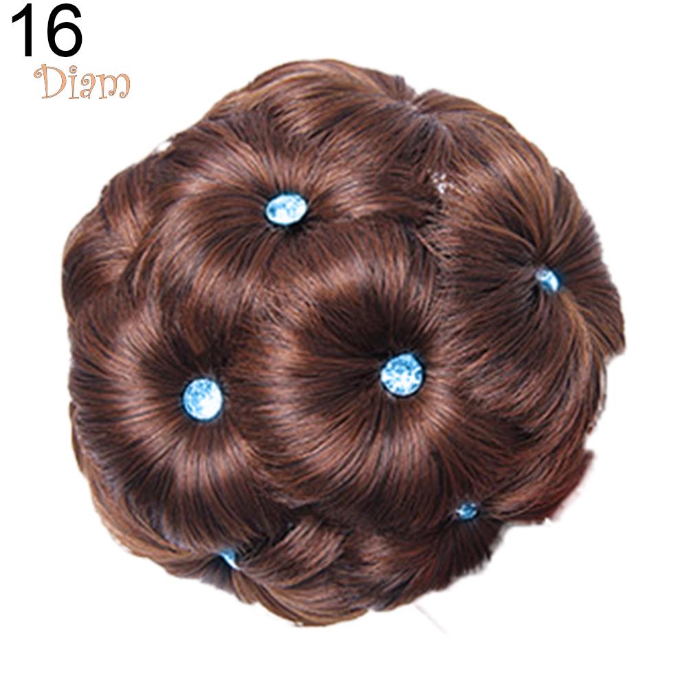 BEAUTY-WIG 9 Flowers Synthetic Bun Hair Extension Elastic Bridal Donut Chignon