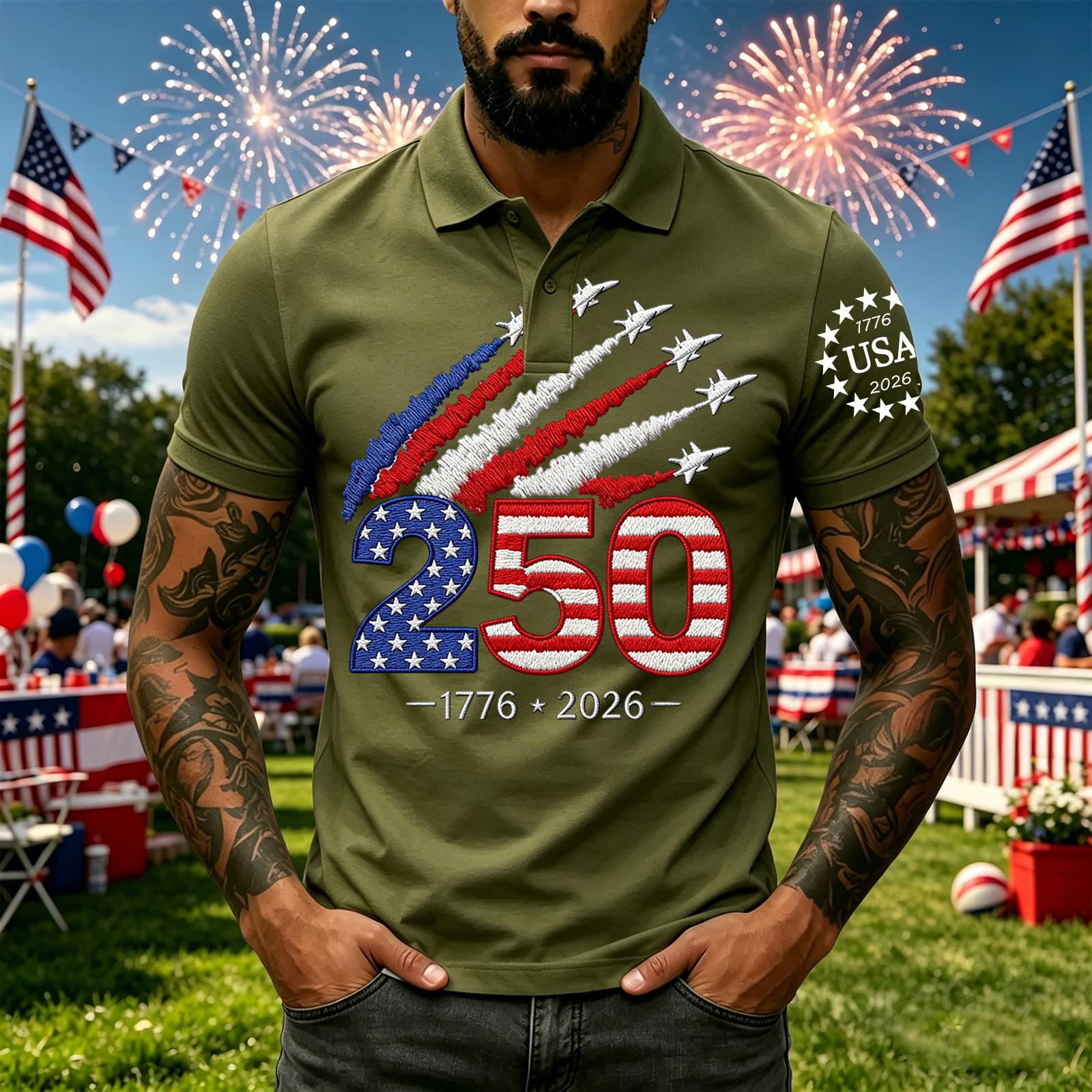 

Men s Casual Short Sleeve Polo Shirt Independence Day Print Lightweight Breathable Comfortable Fit Summer Top XXXL