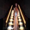 European and American women's clothing new nightclub fashionable and sexy pearlescent ironing silver slim temperament suspender dress hip skirt