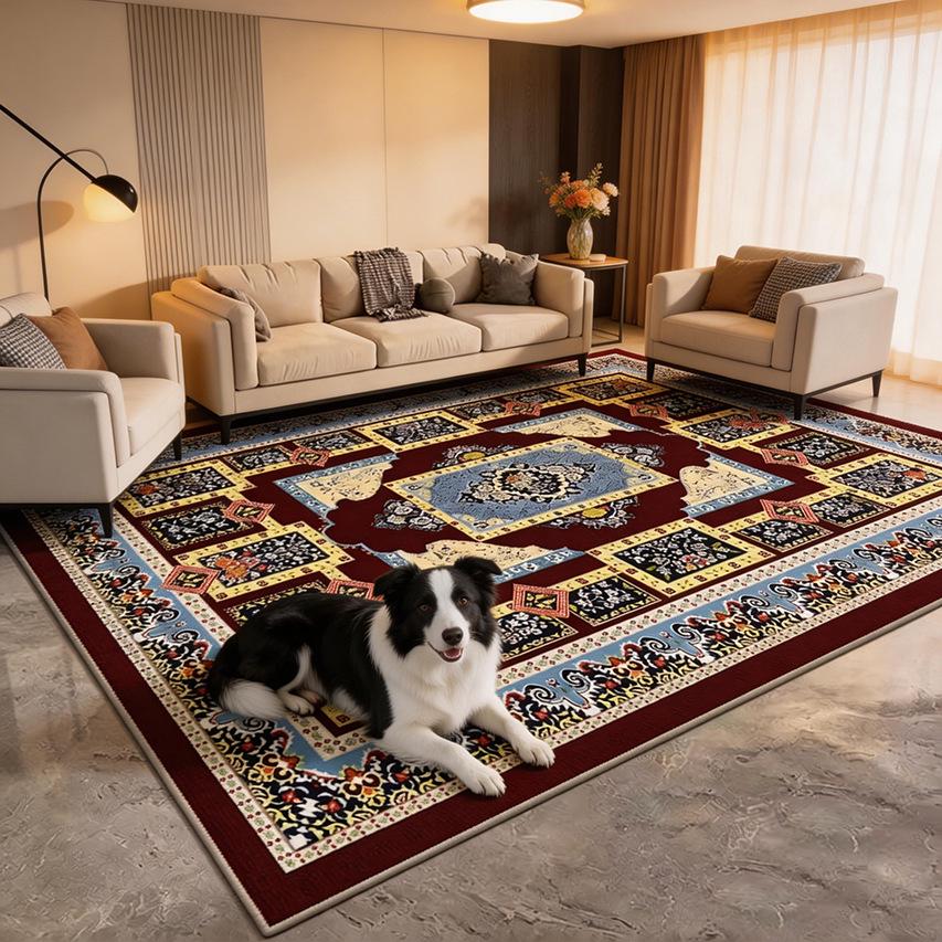 Dirt-Resistant, Washable, Non-Slip Large Area Carpet for Living Room or Bedroom