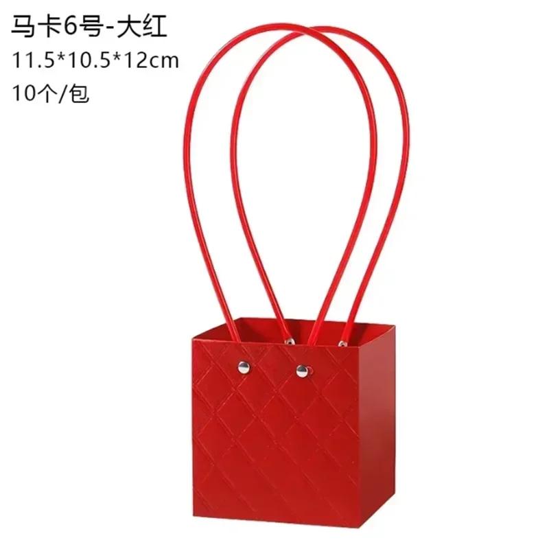 Festa de Casamento Rosa Flor Caixa de Presente Buquês de Flores Embalagem Caixa de Papel Sacola de Transporte Cesta de Armazenamento Dia dos Namorados Aniversário 10 PEÇAS