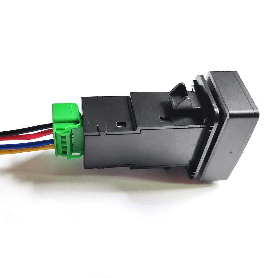 NHAUTP 1Pcs 5-Pin Car Fog Light Switch Button For Honda Fit Civic Accord CR-V HR-V Odyssey With Connect Wire 12V Yellow Switches4
