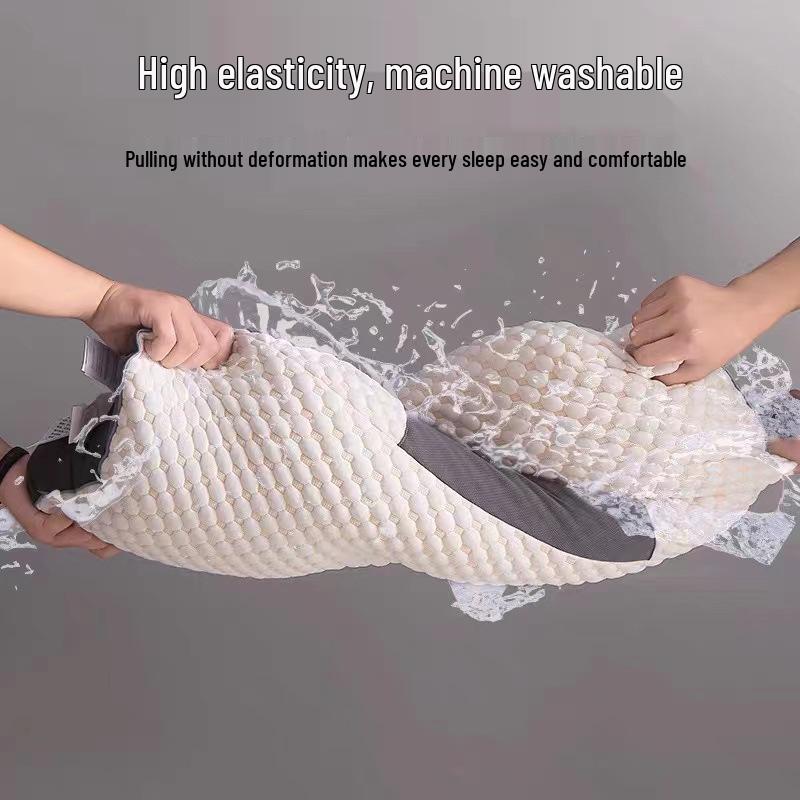 Durable Cotton Neck Support Pillow for Home, Hotel, or Dorm Use - Ideal Sleep Aid