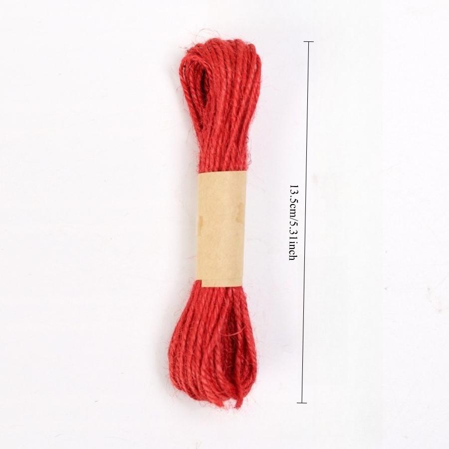 12pcs 10M Jute Twine Colorful Woven Rope For Diy Crafts Home Wedding Decoration Knitting Cord Craft Supply Gift Ring