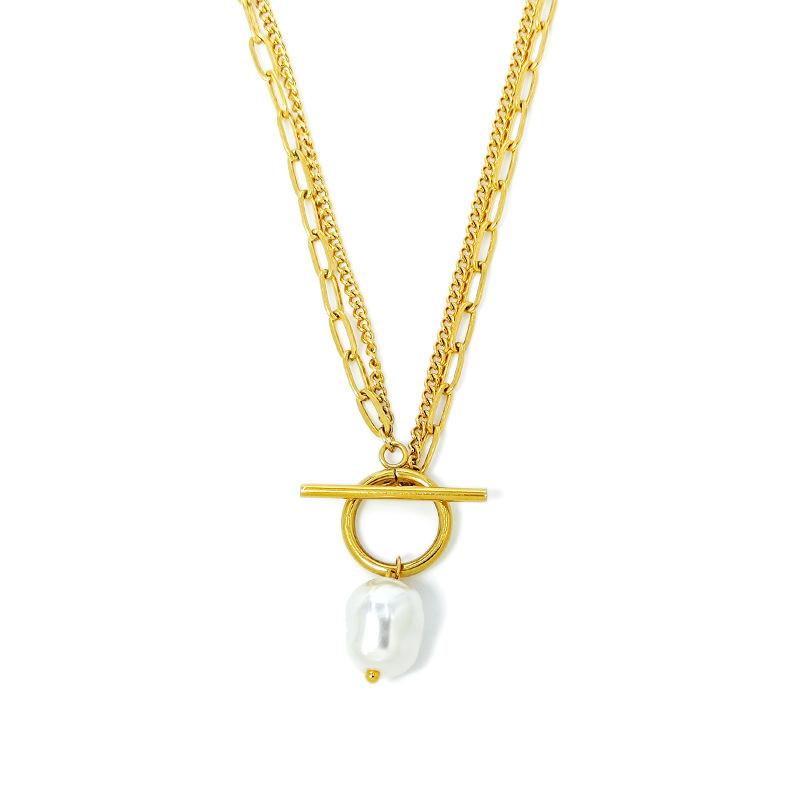Trend Elegant Jewelry Wedding Big Pearl Pendant Chain Necklace For Women Fashion White Imitation Pearl Choker Necklace