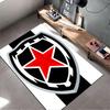 Red Star Shield Pattern Rug Suitable As a Non-slip Mat for the Living Room or Bedroom Sofa