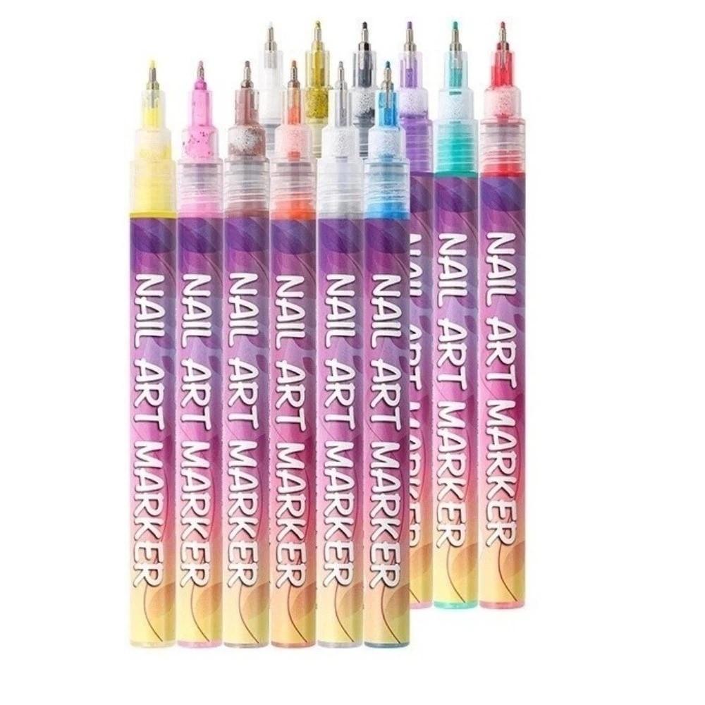 Abstract DIY Nail Art Nail Marker Waterproof Nail Art Graffiti Pen  Manicure Tool 0.5mm
