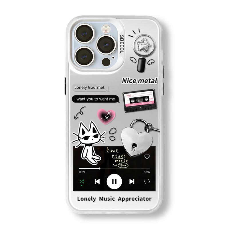 

Матовый лазерный мультяшный чехол Zhitai для iPhone 15 Pro и Huawei P70 Браслет iPhone 15