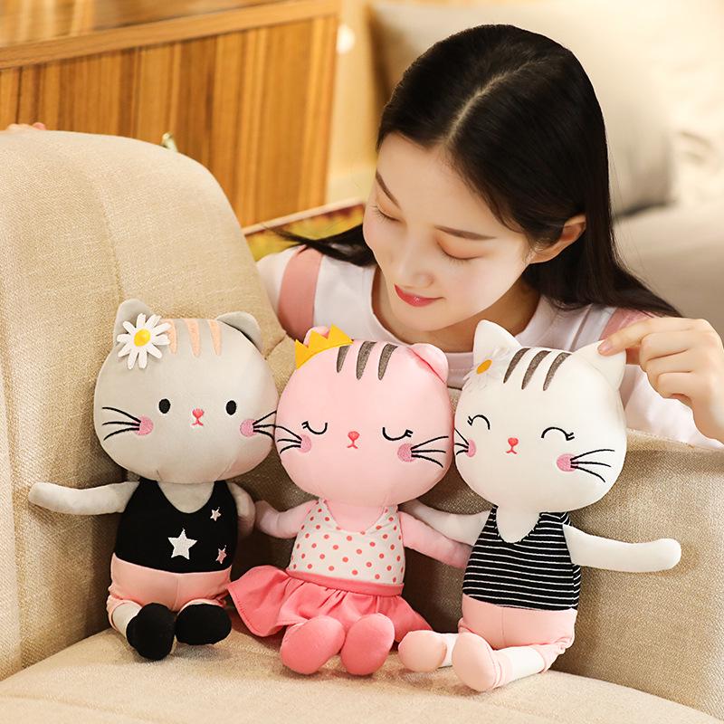 Yoga Cat Plush Toy: Cute Kitten Rag Doll for Children's Gift or Claw Machine Activity
