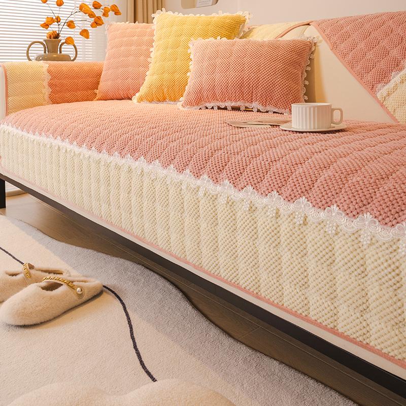 Sofa Cushion Autumn and Winter, New Winter Plush Sofa Cover Cushion Cover, High-quality Armrest, Protective Shell