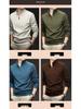 Men's Thickened Fleece Half-Zip Polo Shirt with Stand-up Collar - Comfortable, Skin-Friendly, Plus Fleece Casual Hoodie