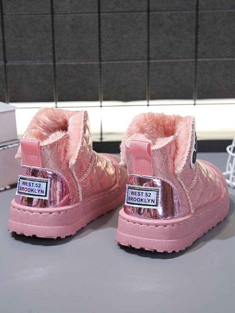 Girls' 2025 Winter Snow Boots - Thick Fleece, Waterproof, Warm Cotton Boots for Baby Girls