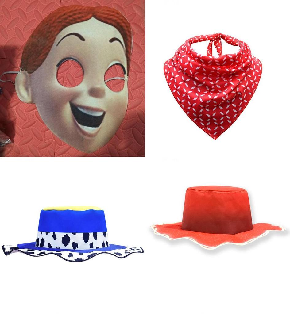 Toy Story 4 Woody Tsui Kids' Cosplay Set Including Hat Mask Scarf And Shoulder Bag
