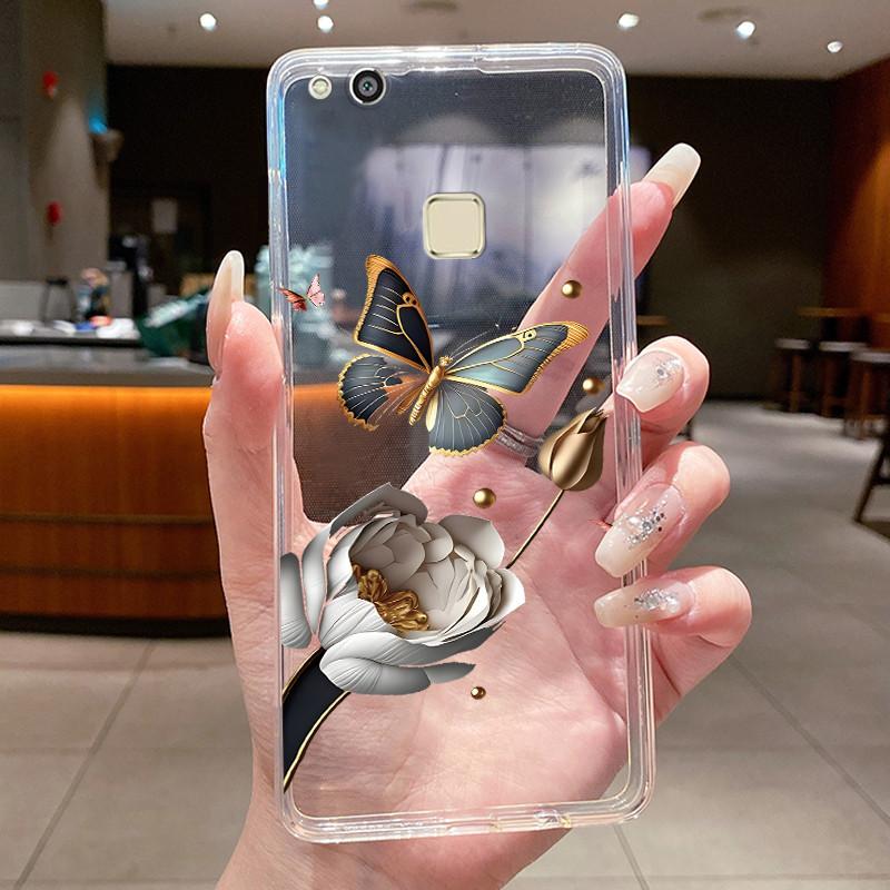 Phone Case For Huawei P10 Lite/NOVA YOUNG Funda Coque Butterfly Bow Protective Casing Transparent Soft Silicone TPU Cover Capa