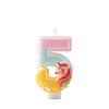 Glitter Unicorn Number Candles 0-9 for Kids' Birthday Cakes
