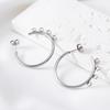 5pairs Stainless Steel Earrings Accessories Base Earring Hook With Four Holes Women French Earring Settings DIY Jewelry Findings