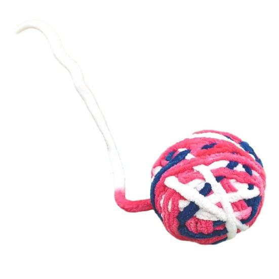 Interaktywna zabawka dla kota w kształcie kuli z dzwonkiem, odporna na zadrapania, zabawna, interaktywna, pluszowa, jasna