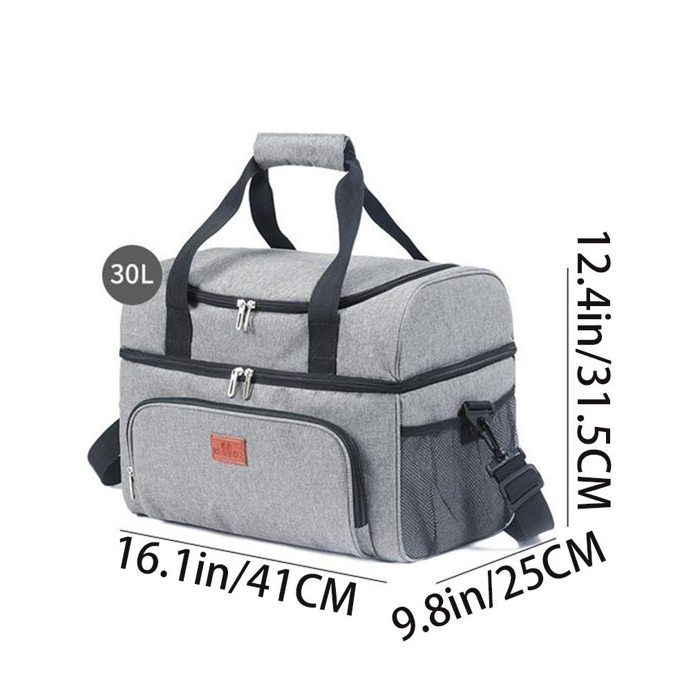 Cooler Bag 48 Cans Insulated Lunch Bag Large Lightweight Portable Cool Bag Double Layer 30L Coolers For Picnic, Beach, Work