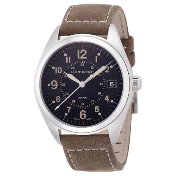 Hamilton Khaki Field Series Zegarek Kwarcowy Wodoodporny do 50m Koperta ze Stali Nierdzewnej Czarna Tarcza Zegarki Męskie H68551833