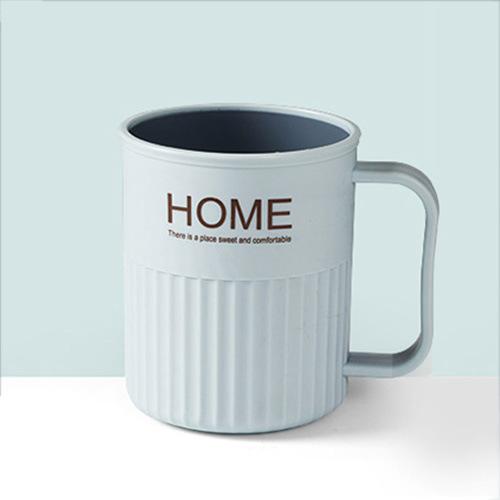 Two-color mouthwash cup household brushing cup washing cup couple simple toothbrush cup hit color ribbon handle tooth cylinder
