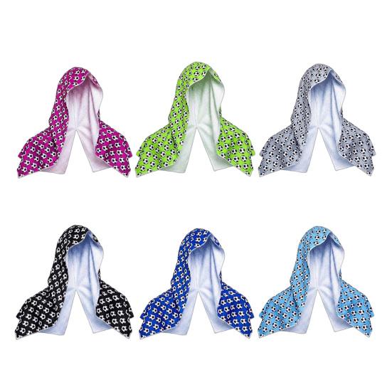 Football Print Cooling Hoodie Towel Sun Protection Ice Towel Summer Quick Dry Breathable Sports Party Head Wrap Shawl