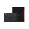 ELLE HOMME Genuine Leather Clutch, Envelope Bag, Cell Phone Pouch, Clutch Regular Men's Black EB868710202