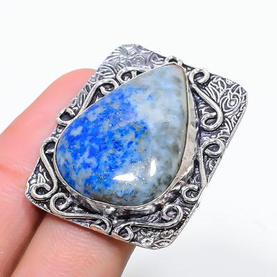 Natural Lapis Lazuli Gemstone Handmade 925 Sterling Silver Ring Size 11 r4C70