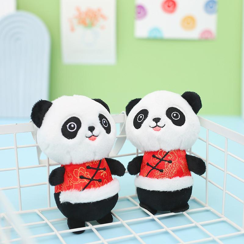 Cute Cartoon Panda Plush Keychain For Bags And Backpacks 12cm Soft Toy