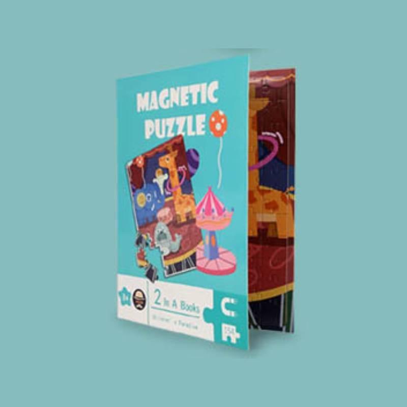 

Childrens Educational Magnetic Puzzle Book Set With Wooden Animal Scenes For Early Learning 154 Park