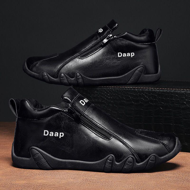 2025 New Men's High-Top Casual Work & Hiking Shoes - Trendy, Versatile Outdoor Footwear for Autumn