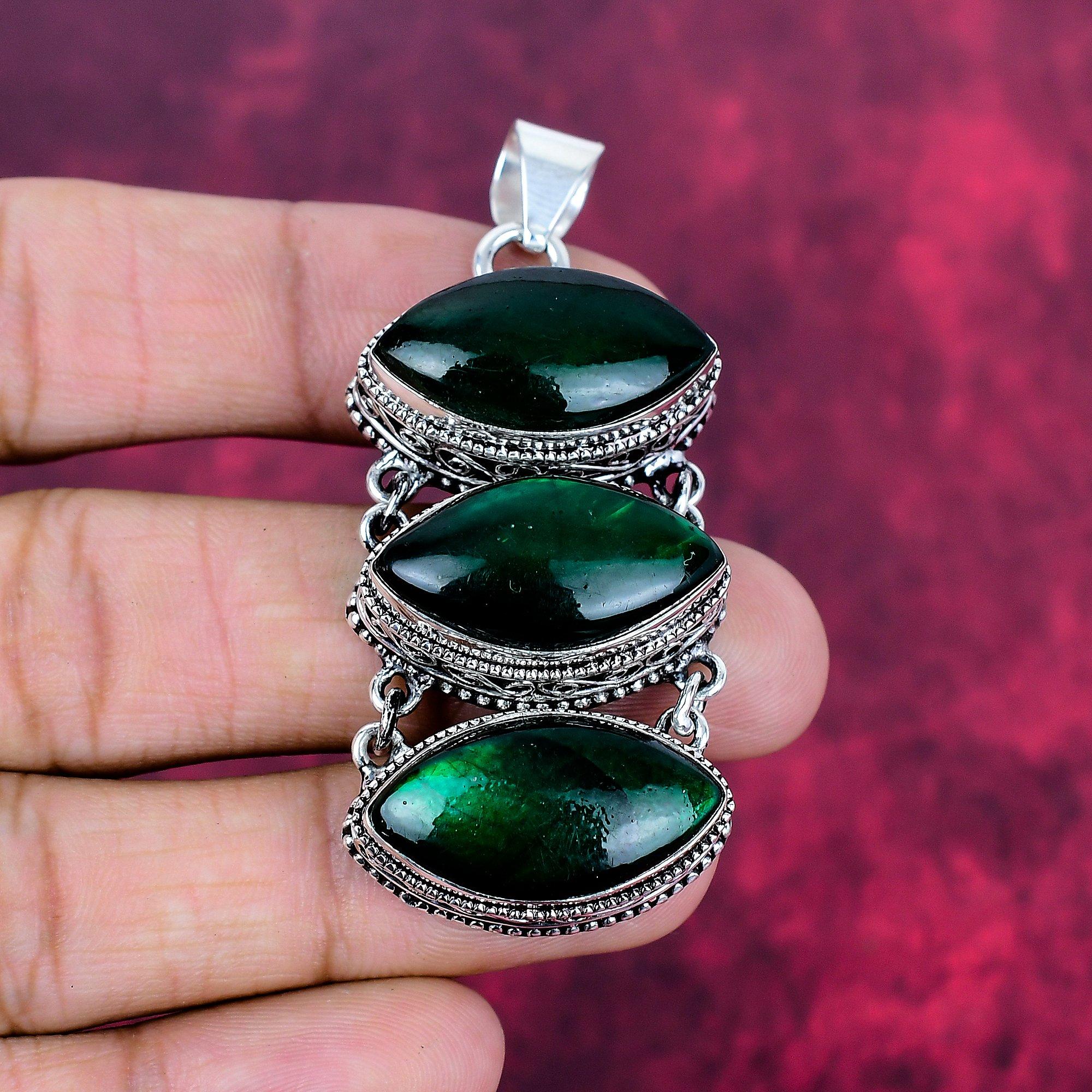 

Кулон с зеленым лабрадоритом, драгоценный камень, ювелирные изделия, кулон из стерлингового серебра 925 пробы, ювелирное изделие ручной работы, кулон с камнем по дате рождения, подарок для него 2.55 Inches зелёный