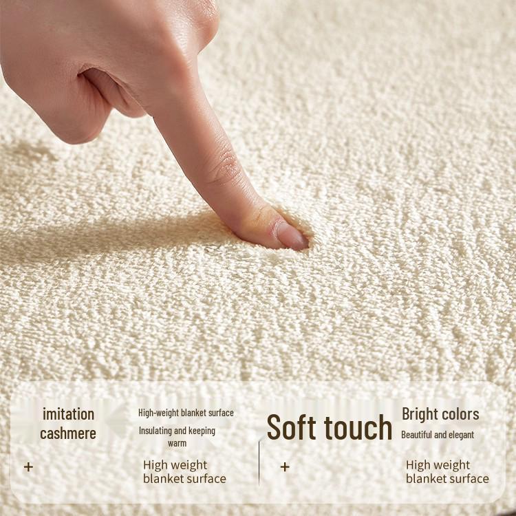 Dětský kreslený plyšový kobereček k posteli - Umělý kašmír, Roztomilá a zesílená podlahová rohož do dívčího pokoje.