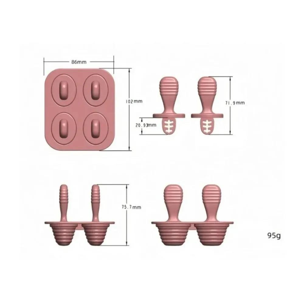 Reusable Silicone Ice Cream Mold | Non-Toxic Homemade Frozen Treats & Breast Milk Storage | Kitchen Accessories Ice Tray for