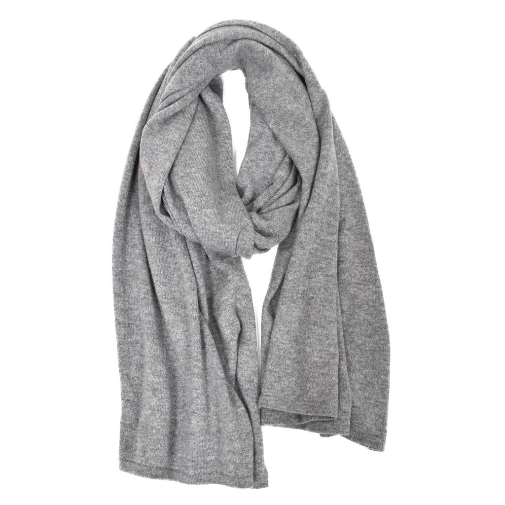 Hayashiguchi Cashmere Knit Large Stole Light Gray 100% (CS1011)