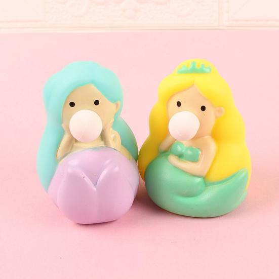 Interesting Squishes Relieve Boredom Soft TPR Squeeze Bubble Mermaid Children Sensory Toy Party Favor