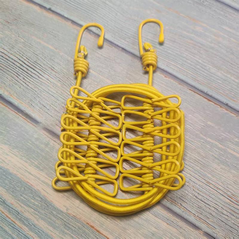 Portable Retractable Clothesline with 12 Clips Laundry Dryer Outdoor Clothes Rope Drying Rack Hanging Line for Clothes