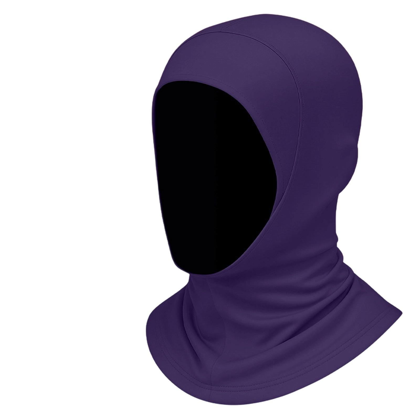 

Lightweight Stretchable Ice Silk Headscarf Hat Extended Neck Cover Breathable Thin Layer Protective Cap for Outdoor Activities and Daily Use one size фіолетовий
