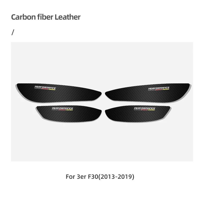 For BMW E90 F10 F30 F20 F34 F07 X3 F25 X5 F15 E70 X1 E84 Carbon Fiber PVC 4pcs Car Door Anti-Kick Pad Stickers Protector Films