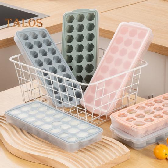 Ice Grid Mould Heart-shaped Ice Lattice Mold with Lid Stackable Easy To Remove Food Grade Silicone Tray Ice Cube Maker