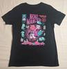 Neko Mancer Necromante Gatto Strega T-shirt Grafica da Donna Nero Solido Taglia L