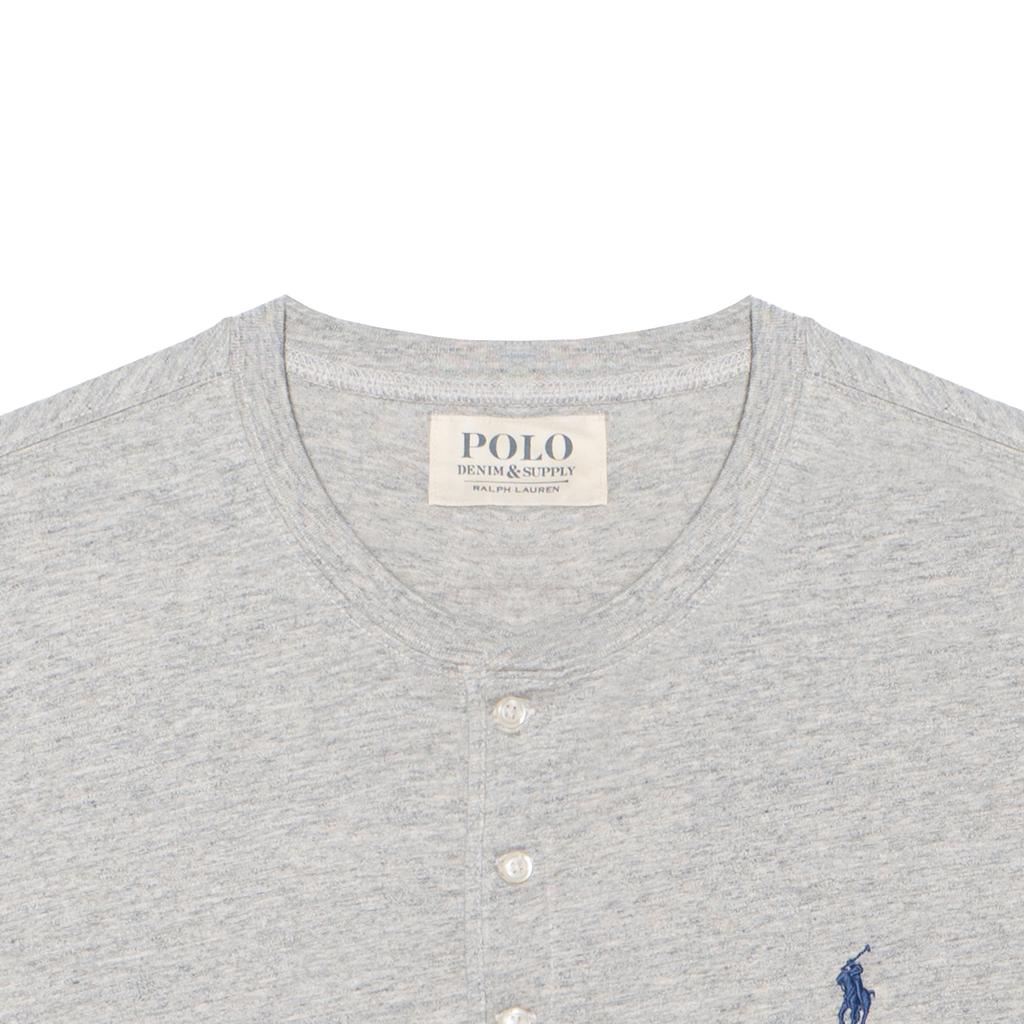 Polo Ralph Lauren Ss23 Logo Embroidered Button Crew Neck Long Sleeve T-Shirt Men Tops Gray MNPOTSH16820076-020