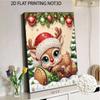 Frameless Pearl Bead Art Kit Adorable Reindeer DIY Shiny Canvas Painting Creative Gift for Craft Lovers Home Wall Decor