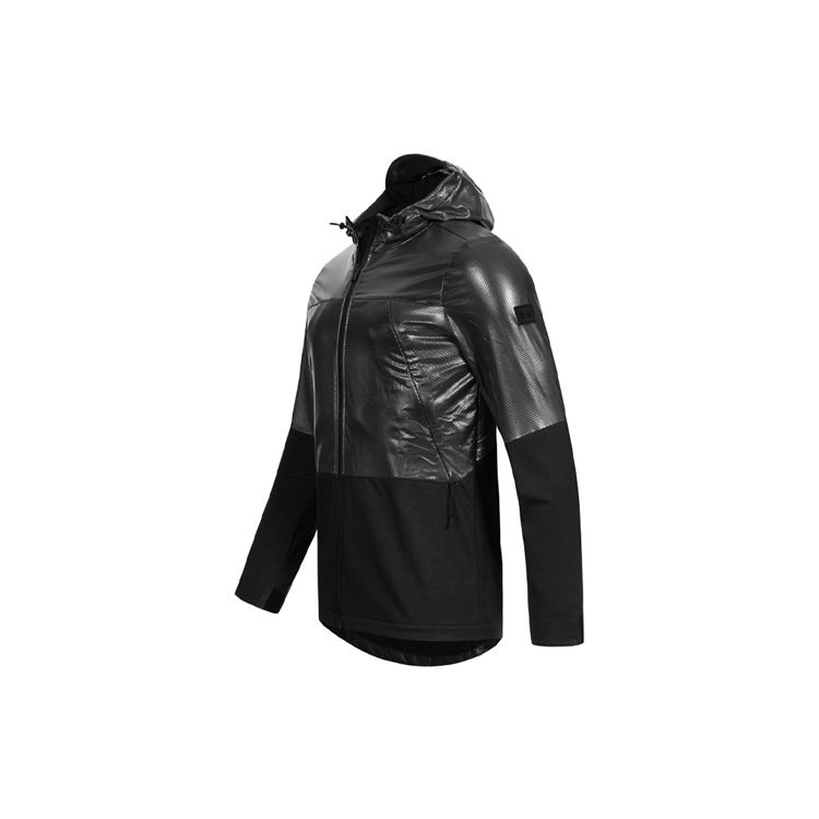 Under Armour Hybridní prošívaná bunda s kapucí Pánské bundy Černá 1306456-001