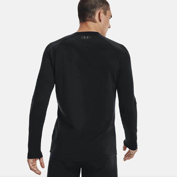 Under Armour Round Neck Casual Sports Slim Fit T-Shirt Men Tops Black 1343244-001